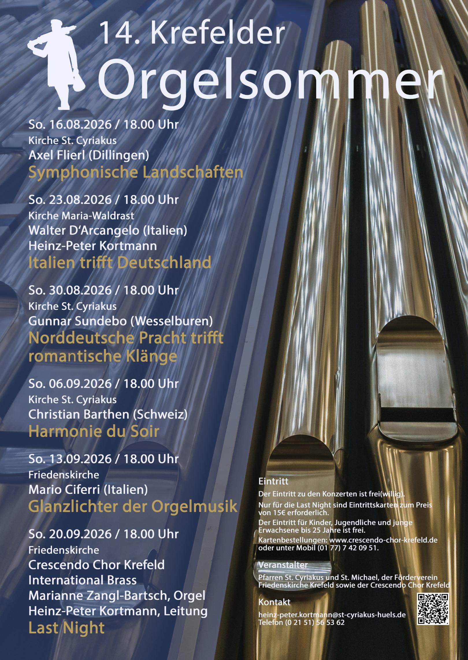 20260816_Plakat_Orgelsommer (c) Kath. Kirchengemeinde St. Cyriakus