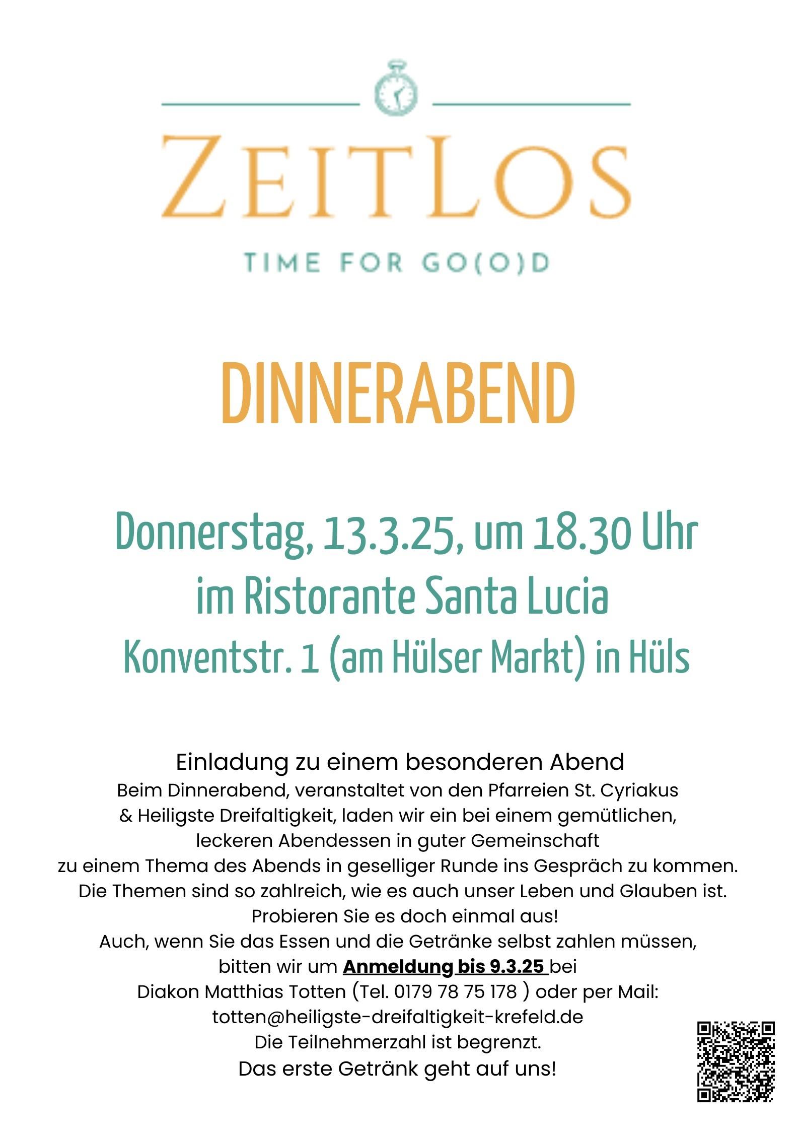 Dinnerabend 13.03.2025