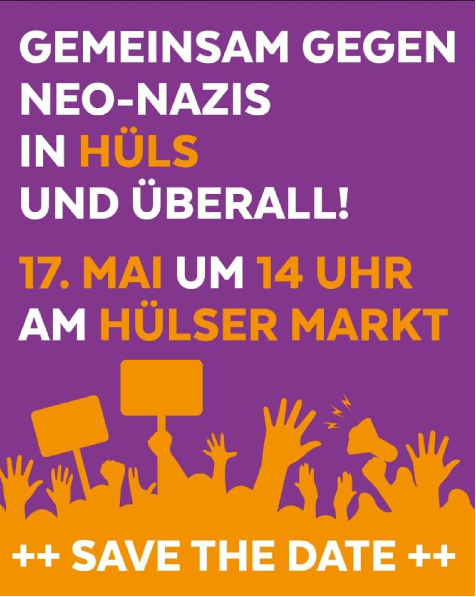 2025_05_17 Demo gegen rechts (c) Seebrücke CO Flüchtlingsrat, Krefeld e.V. , Bleichpfad 15a, 47799 Krefeld