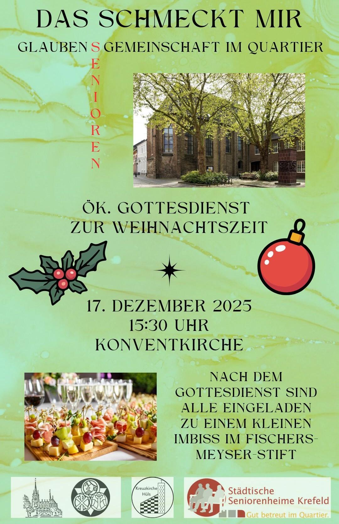 Ökumjenischer Gottesdienst zur Weihnachtszeit am 17.12.2025