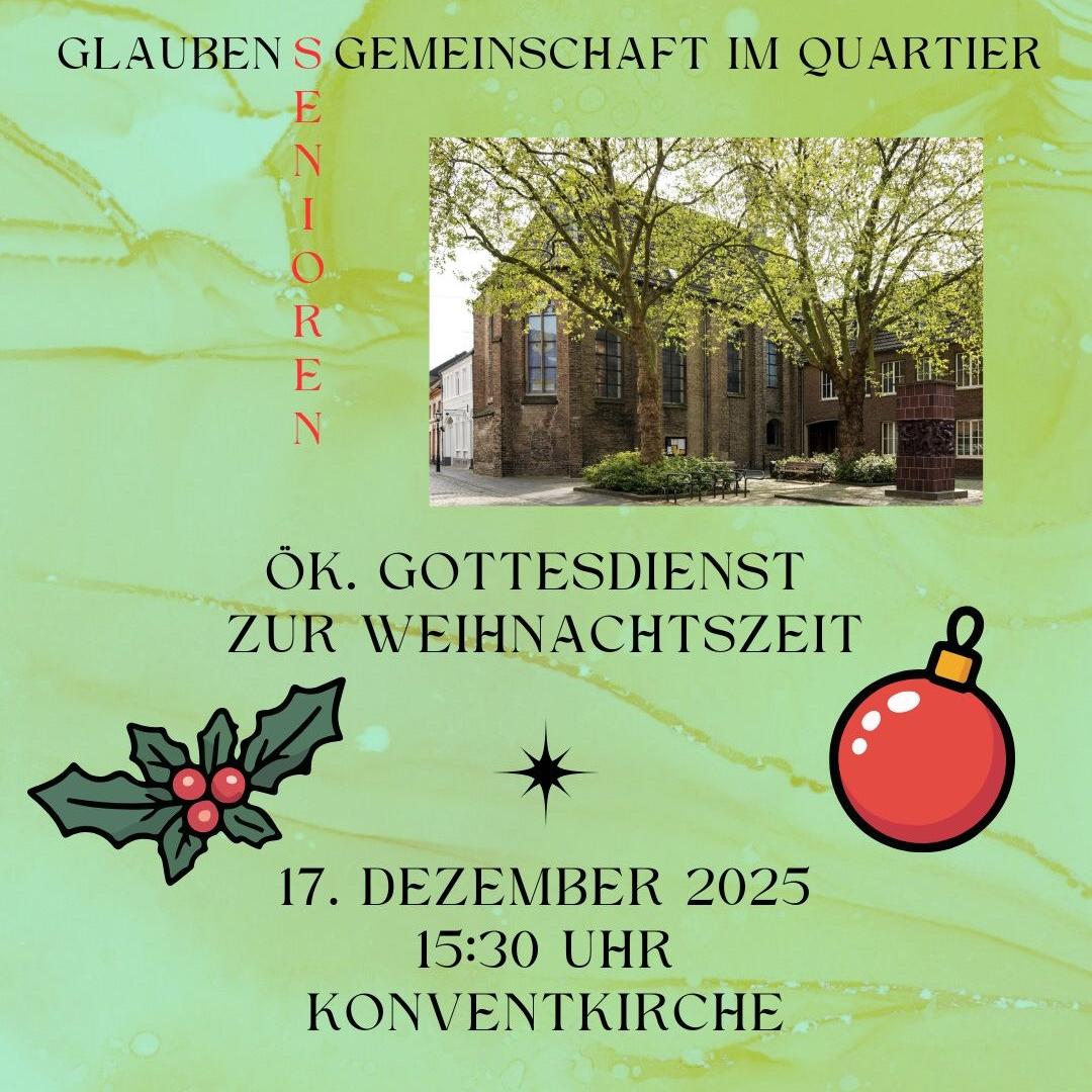 Ökumjenischer Gottesdienst zur Weihnachtszeit am 17.12.2025
