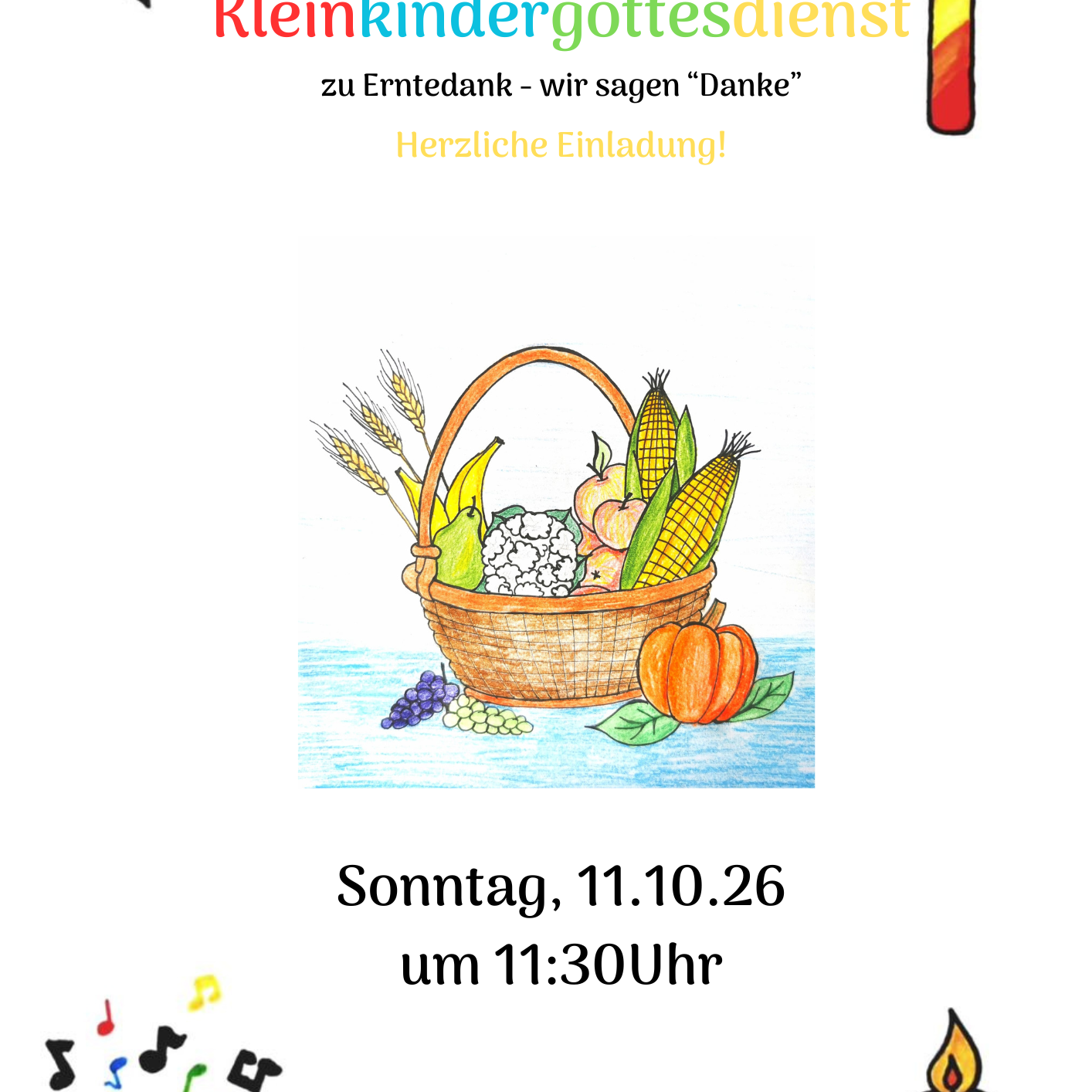Kindergottesdienst zu Erntedank
