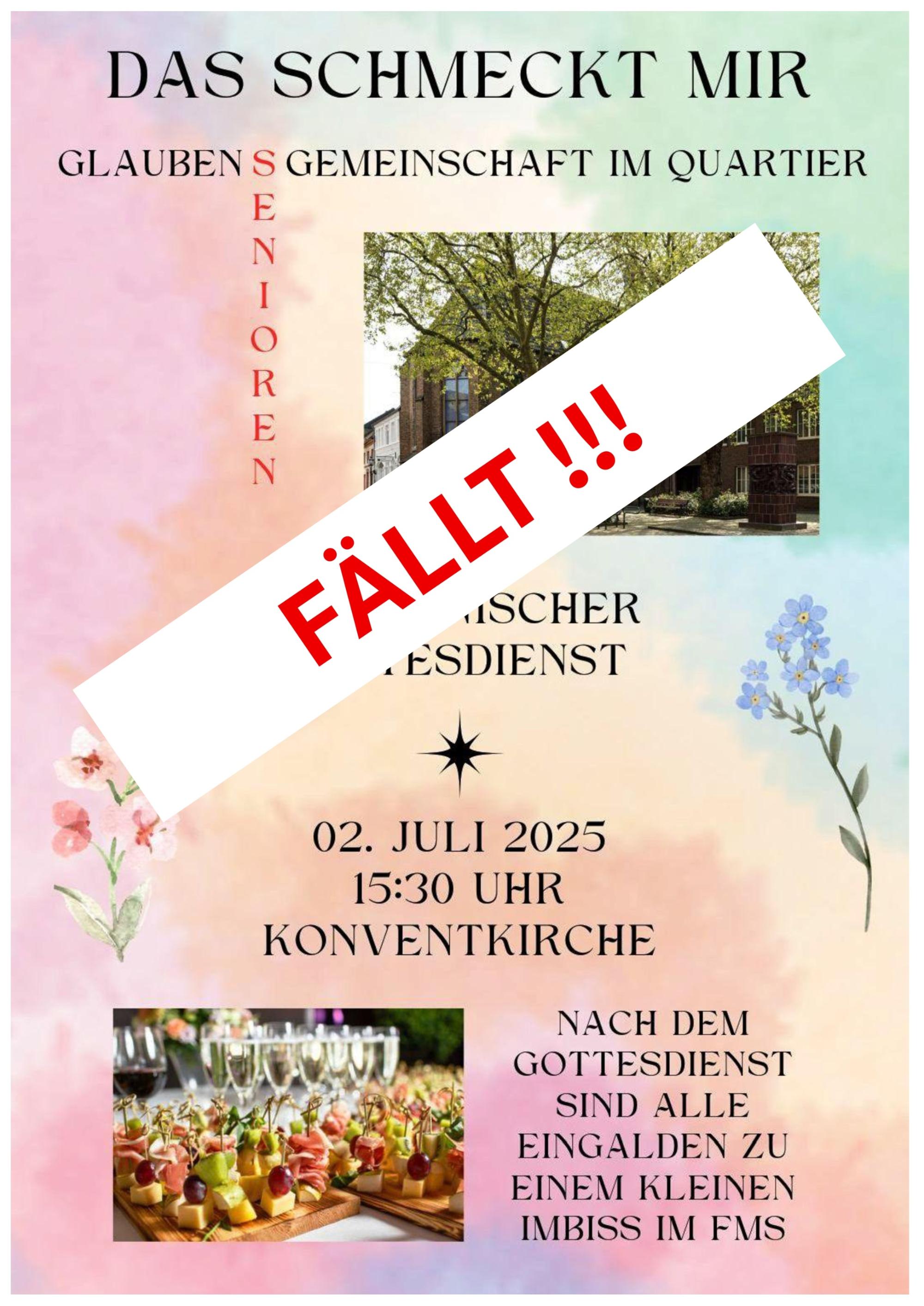 FÄLLT AUS Sommergottesdienst