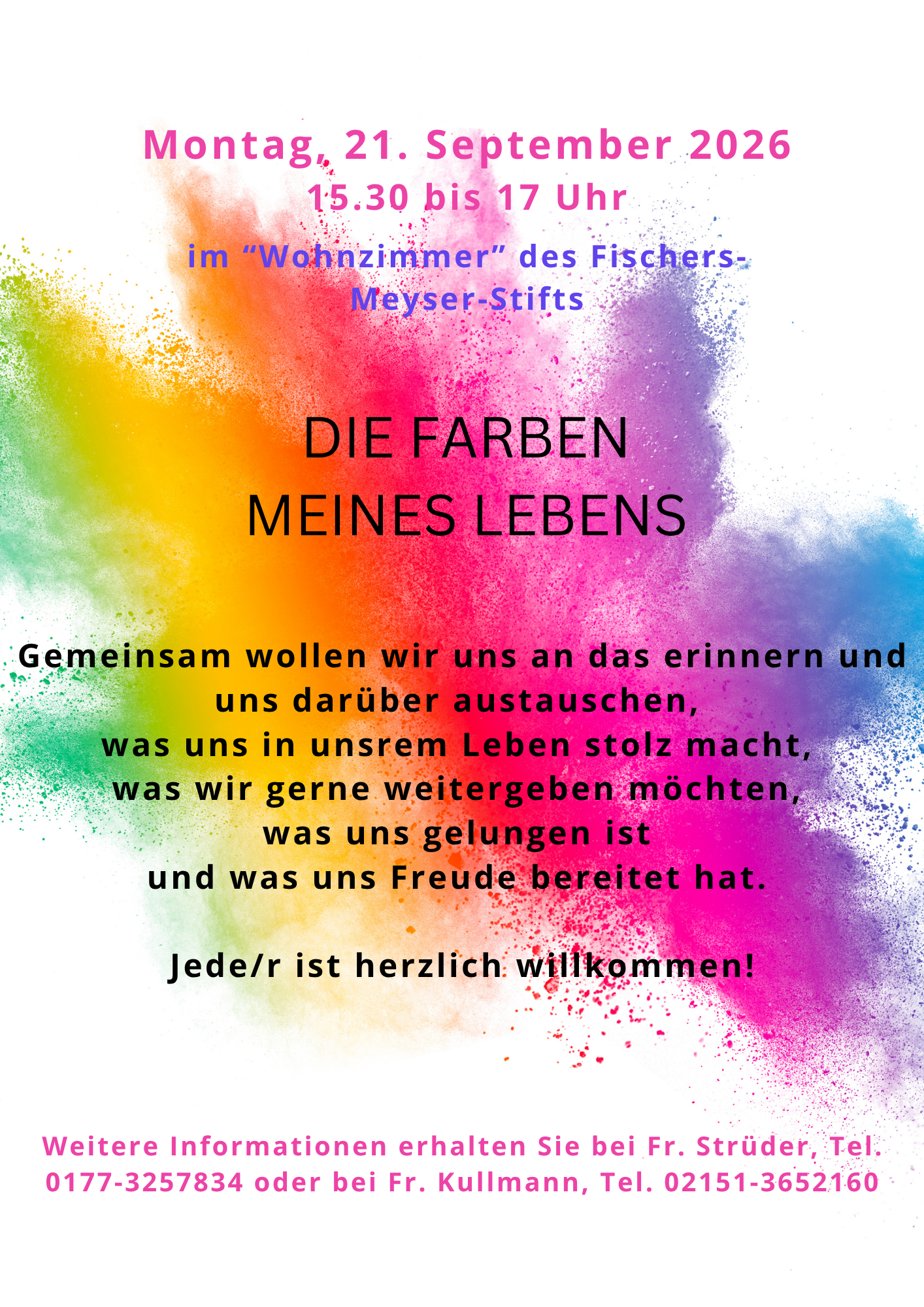 Flyer die Farben meines Lebens Canva (c) Barbara Strüder, erstellt mit Canva