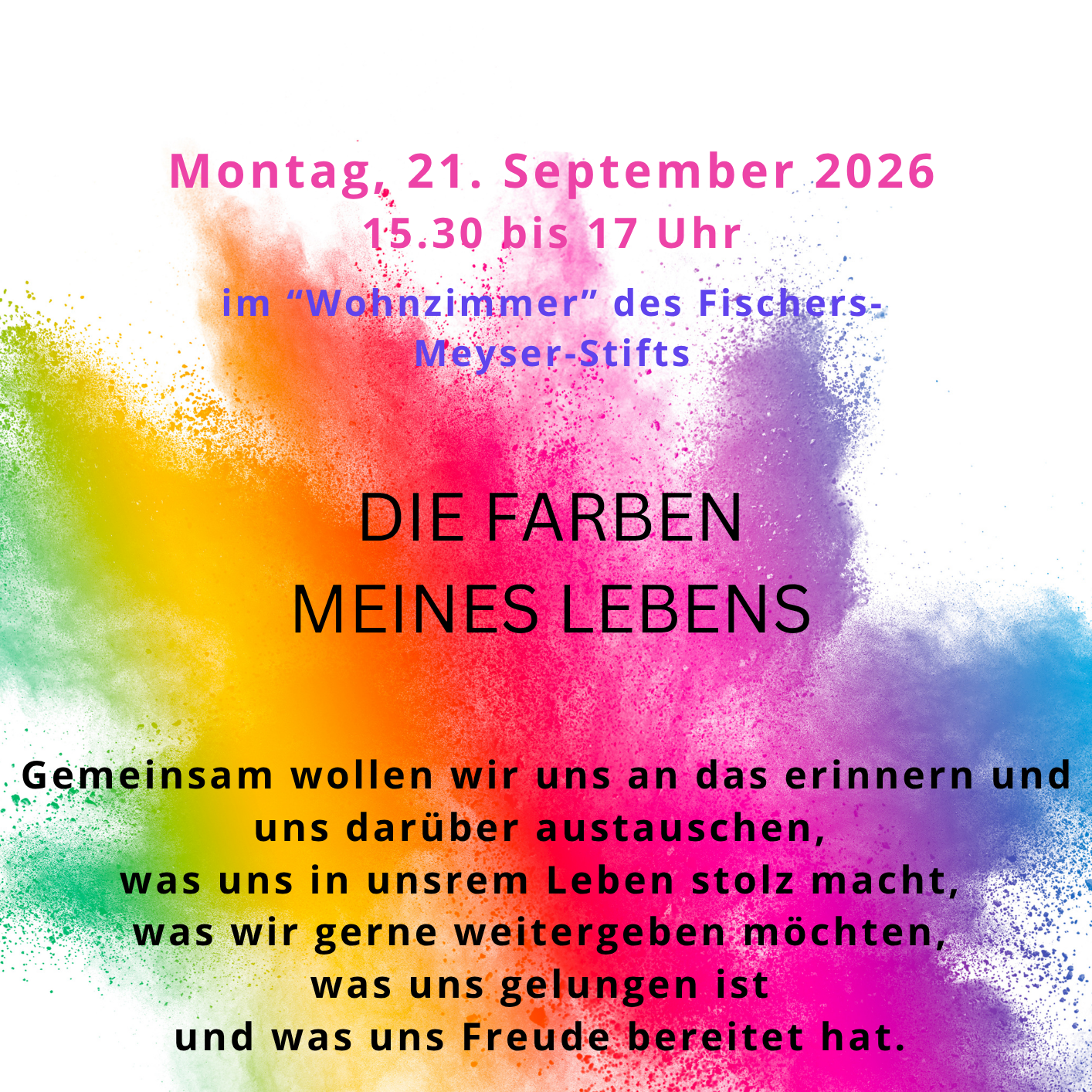 Flyer die Farben meines Lebens Canva