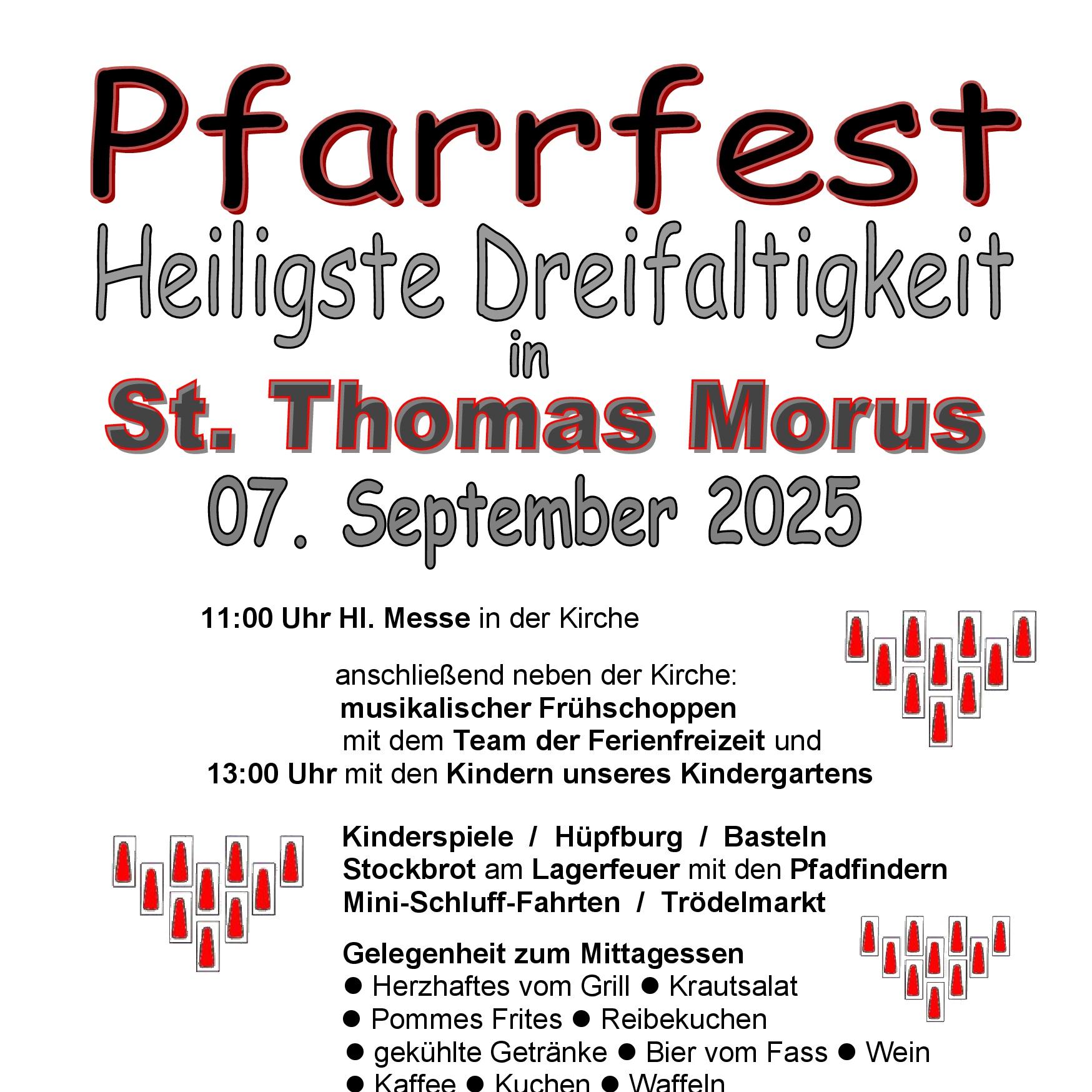 Plakat Pfarrfest Hl. Dreifaltigkeit