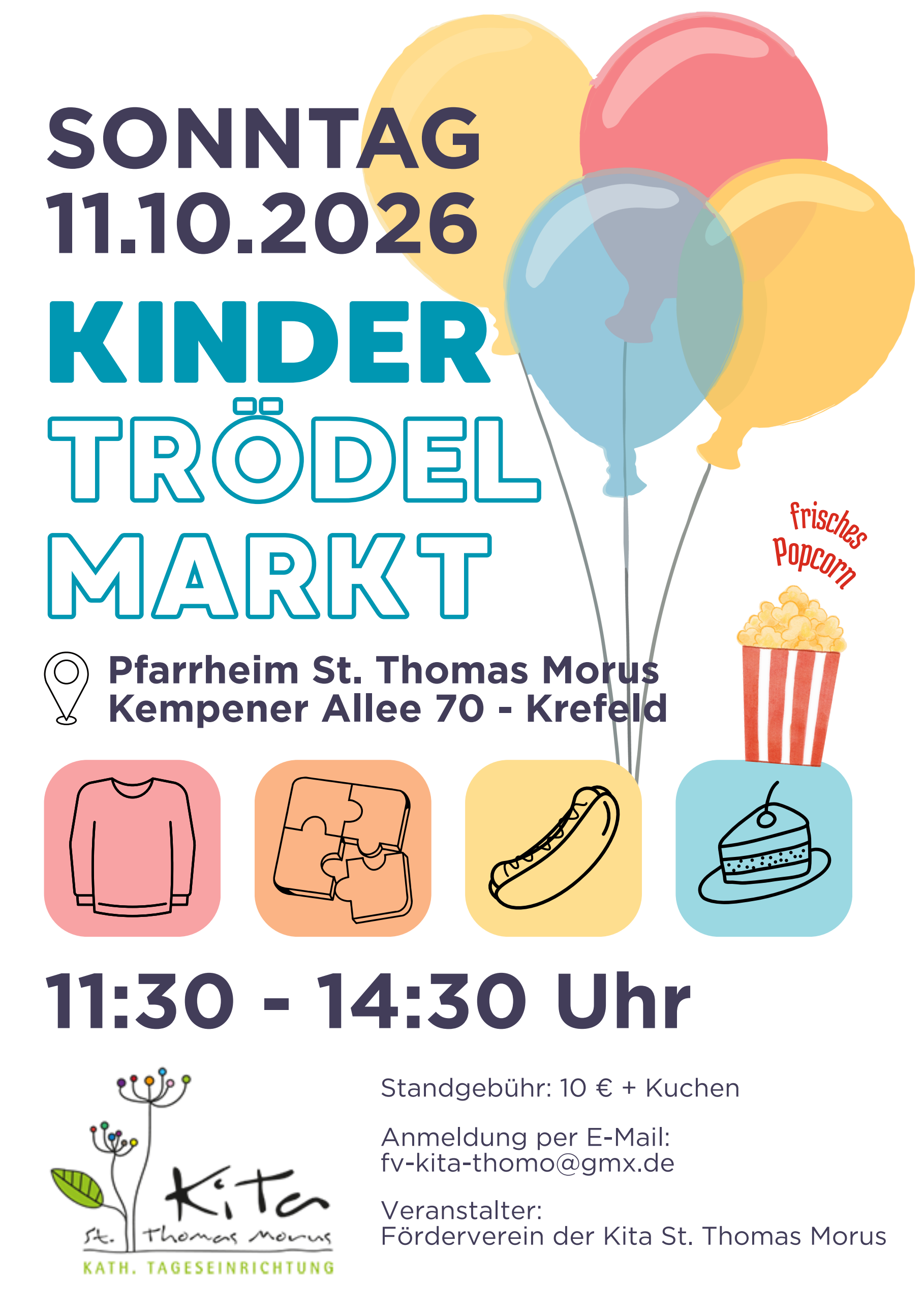 Plakat Kita Trödel 2026_2 V3-4 - 1 (c) Förderverein der Kita St. Thomas Morus Krefeld, erstellt mit Canva