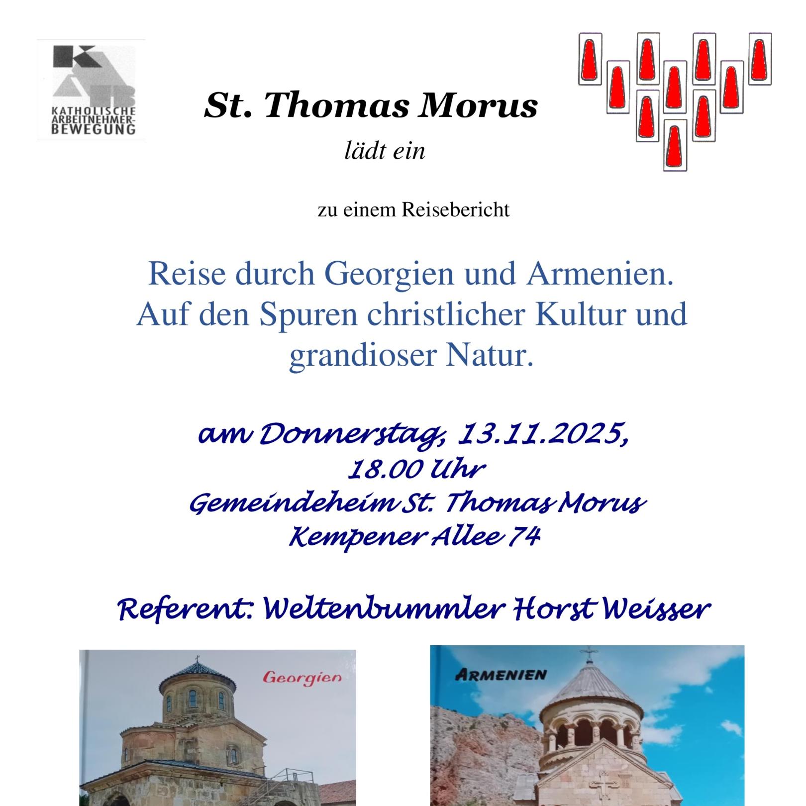 Plakat Reisebericht Georgien Armenien