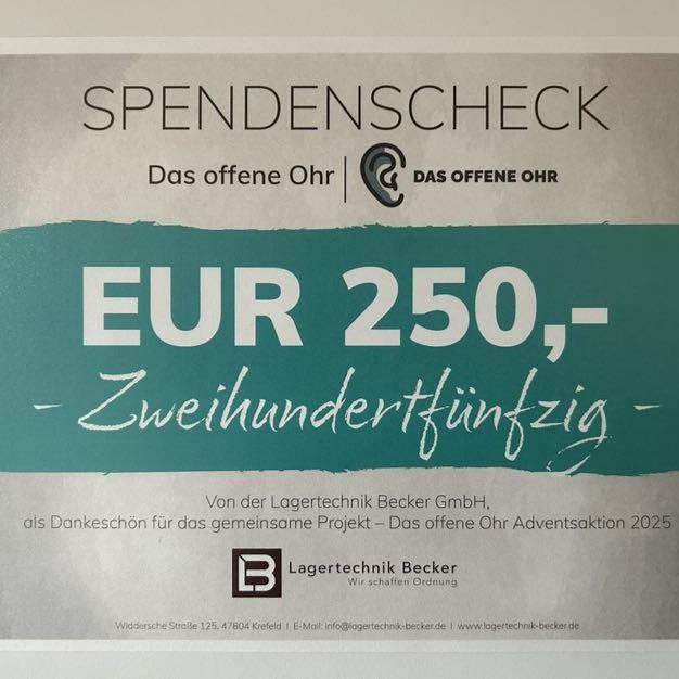 Spendenscheck__Firma Lagertechnik